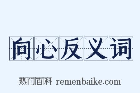 向心反义词是什么意思的图片